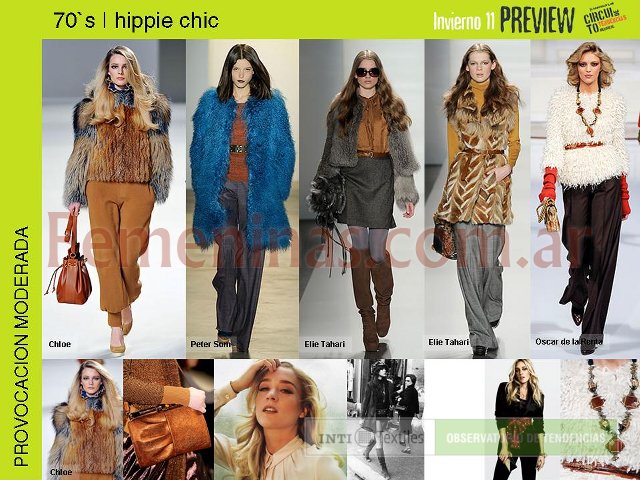 Look Hippie chic años 70 este estilo de moda lo ubicamos en provocacion moderada